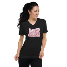 Load image into Gallery viewer, Cherry Blossoms v-neck t-shirt