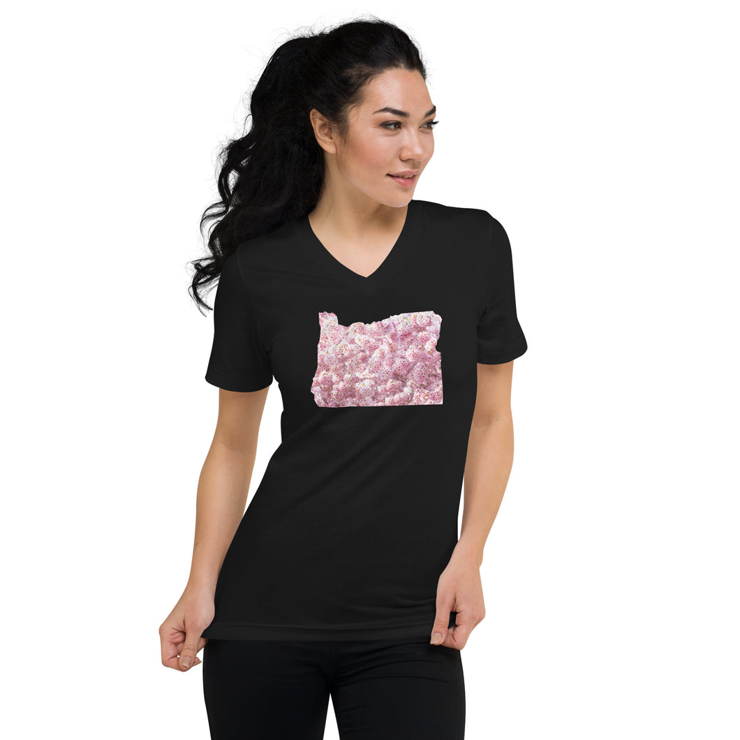 Cherry Blossoms v-neck t-shirt