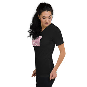 Cherry Blossoms v-neck t-shirt