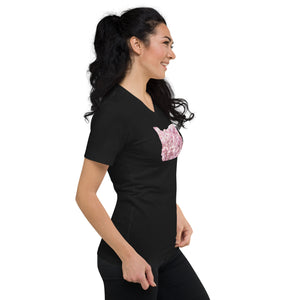 Cherry Blossoms v-neck t-shirt