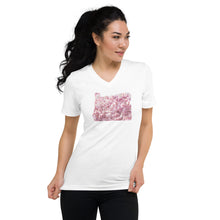 Load image into Gallery viewer, Cherry Blossoms v-neck t-shirt